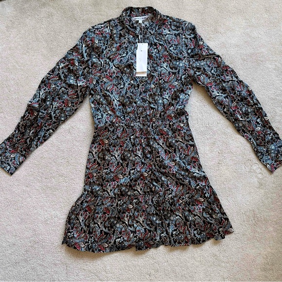 Veronica Beard Black A-Line Dress with Bishop Sleeves